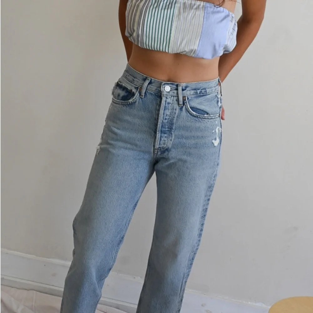 Agolde 90s Crop Mid Rise Loose Straight Jeans - Picture 7 of 7